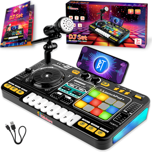Set DJ pour enfants avec Bluetooth et microphone - Rechargeable
